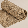 Alfombra de pasillo de sisal natural con fondo topo claro