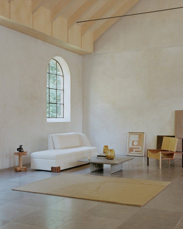 Alfombra Split Plains mostaza de Linie Design