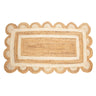 Alfombra yute natural borde decorativo reforzado 70x120 Decor Go