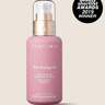 Aceite Bust Firming de Alqvimia de 100 ml sobre fondo beige, con sello Beauty Shortlist Awards 2019 Winner.