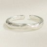 Anillo de acero inoxidable bañado en plata Agapée