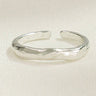 Anillo de acero inoxidable bañado en plata Agapée