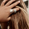 Anillo de plata ajustable Rama de joyería de autor
