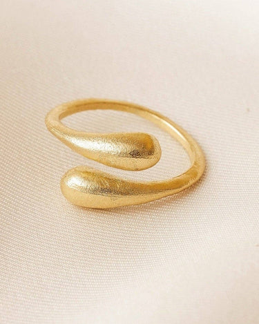 Anillo dorado bañado en oro de 24 quilates Agapée