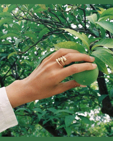 Bague pour femme plaquée or 24 carats
