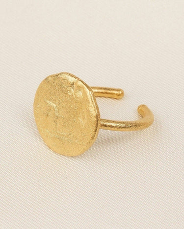 Anillo Luna dorado ajustable Agapée