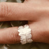 Anillo Positano de plata con forma abierta