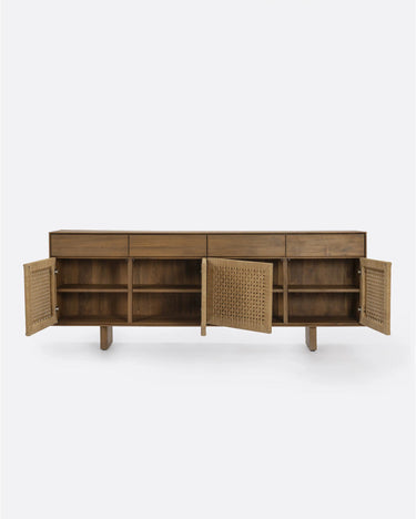 Aparador CORA Dareels detalle de puertas trenzadas