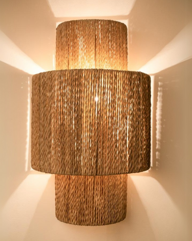 Aplique de fibras naturales para pared