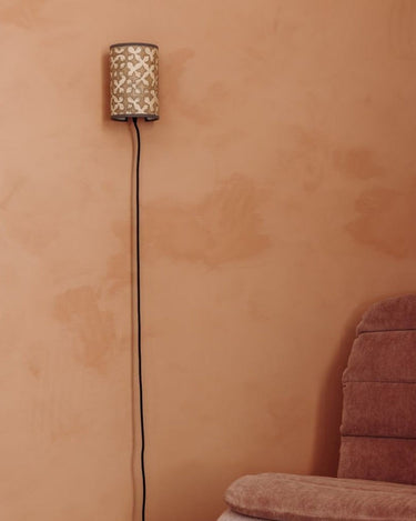 Aplique de pared con pantalla estampada estrellas Le Monde Sauvage