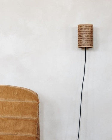 Aplique de pared con pantalla estampada motivo tejido Le Monde Sauvage