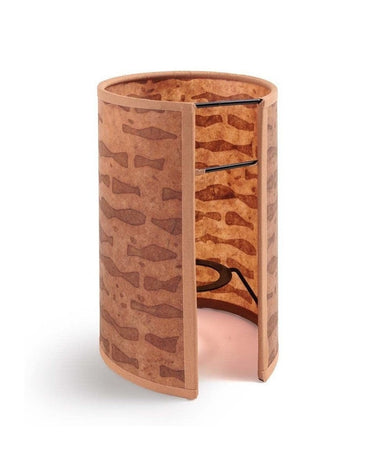 Aplique Joséphine B. Weave Cuba en terracota y crudo · 12,5 × 18 cm de Le Monde Sauvage, vista trasera con estructura interior visible