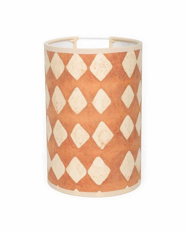 Joséphine B. Diamonds wall light, printed shade, switched on by Le Monde Sauvage