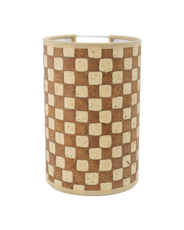 Joséphine B. Carreaux wall light, printed shade, switched on by Le Monde Sauvage