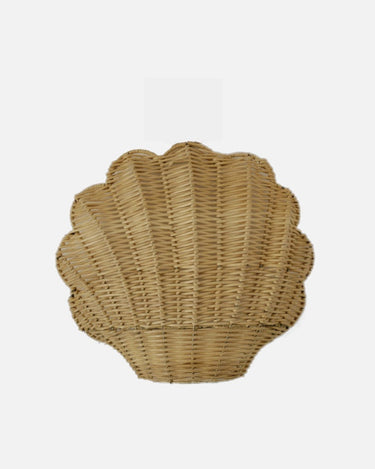 Aplique de pared Shell de ratán natural tejido a mano, vista adicional 2