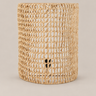 Aplique de pared de sisal natural de Bazar Bizar, vista principal del trenzado abierto