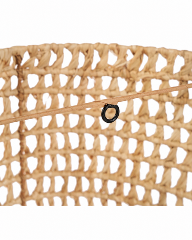 Aplique de pared de sisal natural, detalle del soporte interior