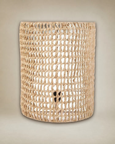 Natural sisal wall light by Bazar Bizar in a warm interior