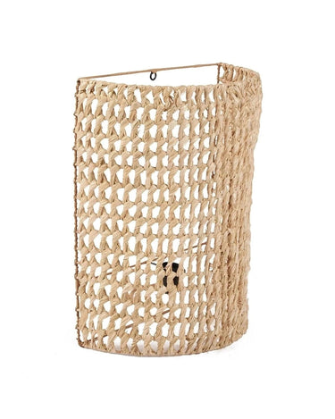 Aplique de sisal natural visto de perfil