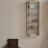 Armario Alto Pared Haze 35×100 cm Cashmere Acero y Vidrio