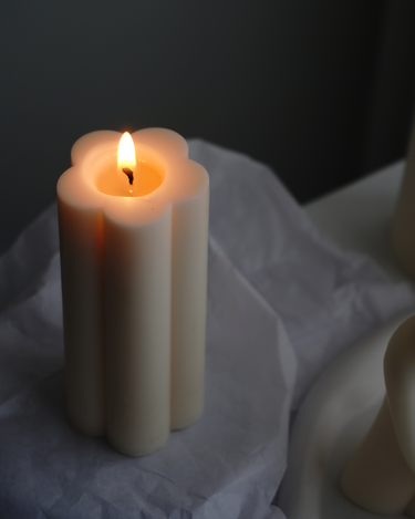 Vela artesanal y natural de vainilla