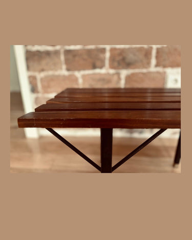 Banco de diseño italiano vintage en madera de palisandro