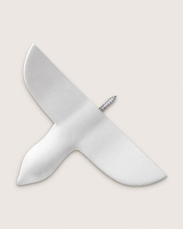 Bandada de 8 pájaros de cerámica blanca para pared