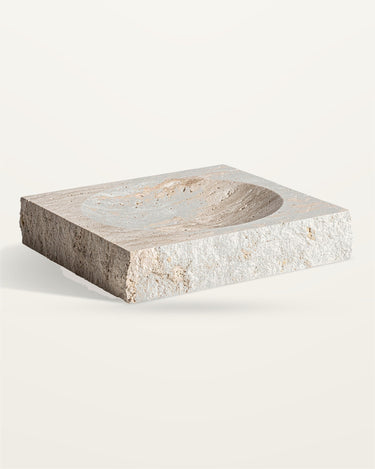 Bandeja decorativa de mármol beige de Vical