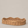 Lola Natural Rattan Tray with Wavy Edge by Broste Copenhagen