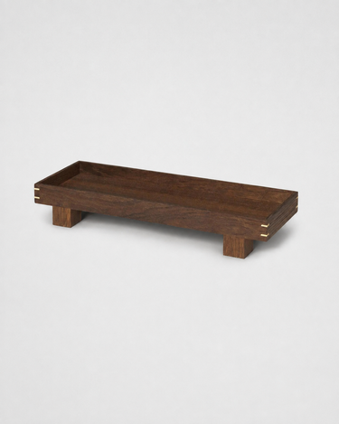 Bandeja de madera natural para decoración
