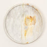 Vista principal completa de bandeja decorativa cuadrada de mármol blanco