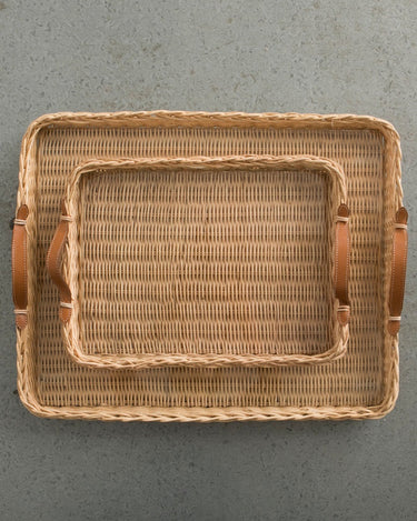 Large rectangular Marsella rattan tray