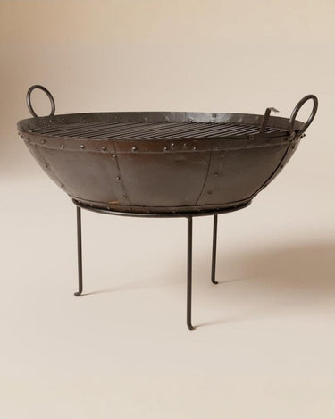 Barbacoa hoguera grande de hierro