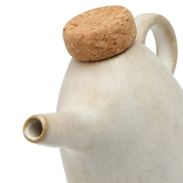 Botella aceitera blanca para cocina y mesa