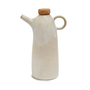Aceitera de cocina blanca para aceite de oliva