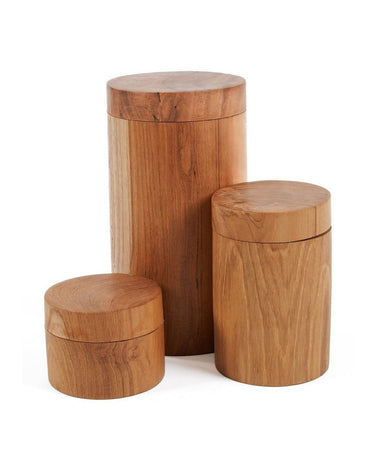 Bote de madera con tapa Bazar Bizar para decoración