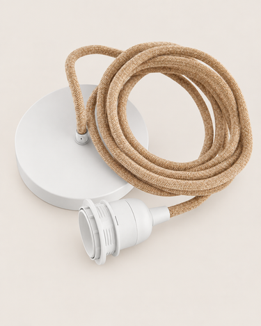 Cable de techo Bazar Bizar natural y blanco, 250 cm