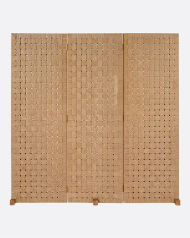 Biombo CORA 190 cm de teca reciclada y cuerda de papel Dareels