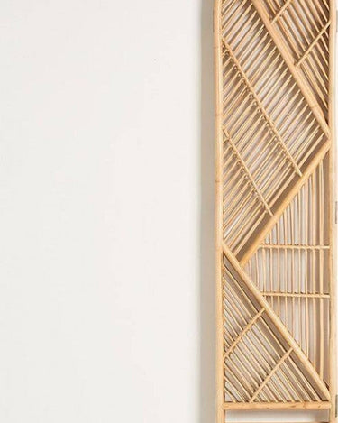 Biombo plegable de ratán natural para separar ambientes