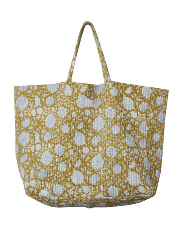 Bolsas shopper Bonheur du Jour: vista completa del modelo floral Tupia Absinthe
