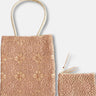 Bolso de macramé nude con monedero