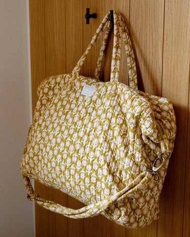 Bolso tote Isha Olive acolchado de algodón — Bonheur du Jour