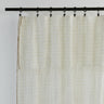 Cortina de algodón khadi a cuadros ecru y curry 140 x 280 cm Bonheur du Jour