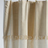 Cortina de algodón a rayas curry con flecos 140 x 280 cm Bonheur du Jour