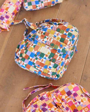 Mochila infantil de algodón estampado Bonheur du Jour