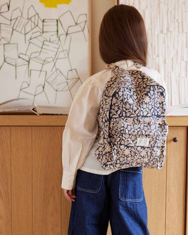 Mochila infantil Indigo de algodón estampado Bonheur du Jour
