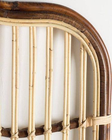 Cabecero de ratán natural para cama de 90