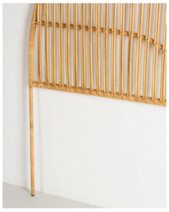 Cabecero semicircular de ratán para cama