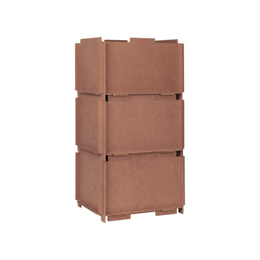 Cajas apilables de MDF marrón de Broste Copenhagen