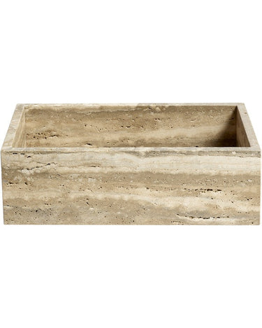 Caja decorativa grande de travertino de Tine K Home